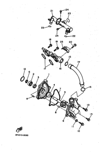 FZR750R Водяная помпа
