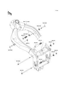 ZX600 Крепление двигателя