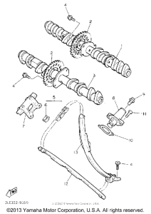 FZR1000D Цепь механизма газораспределения