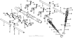 CB550 Распределительный вал и клапана