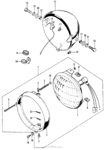 XL100 Headlight + headlight case