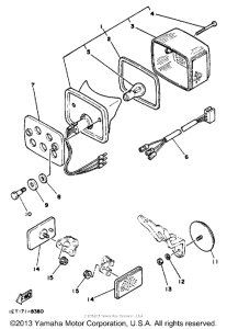 XT350AC (CA ED.) Фонарь