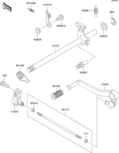ZX400 Механизм переключения передач