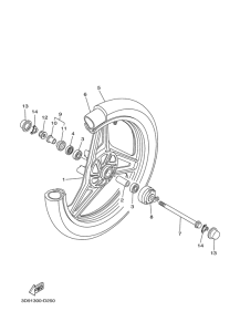 YBR125ED Переднее колесо