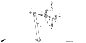 CRM125R Подножка