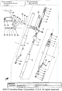 SR500E Передняя вилка
