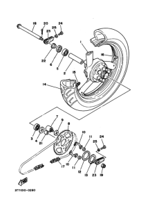 TZR125 Заднее колесо в сборе