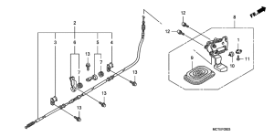 FJS600 Parking brake rod knob