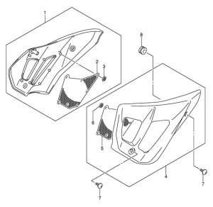 GSF650 (ABS) Frame head cover