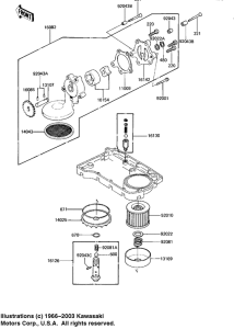KZ1100 Насос масляный  / фильтр масляный