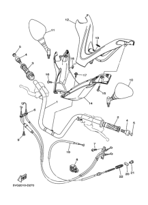 YP250G ｽﾃｱﾘﾝｸﾞﾊﾝﾄﾞﾙ & ｹｰﾌﾞﾙ