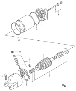 GSX600 Стартерный мотор