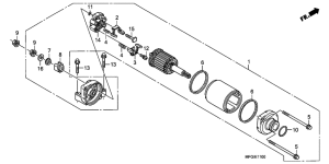 CB600F Стартерный мотор