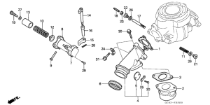 CR80R Выпускной коллектор