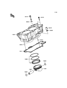 KLE650 Цилиндр и поршни