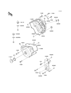EX250 Крышки двигателя