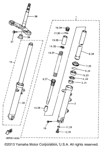 XJ600SJ Передняя вилка