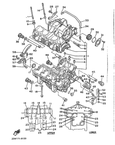 FZ600 Картер двигателя