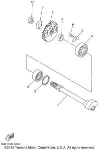 TZ250N Counter shaft