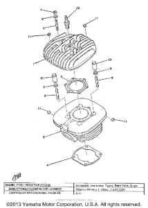 TY250A Cylinder head-cylinder