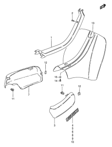 FZ50 Обтекатель задний