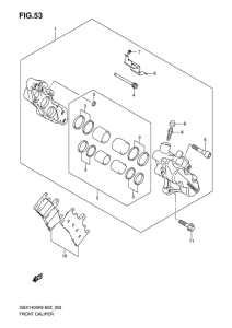 GSX1400 Передний суппорт