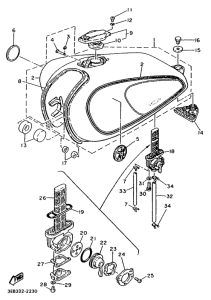 SR500 Топливный бак