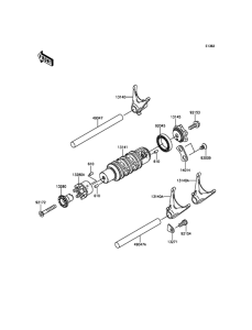 ER650 Валы и вилки переключения передач
