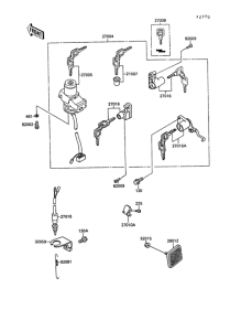EX400 Замок зажигания