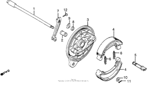 CB550 Задний тормоз