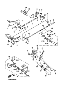 XVS650 Support & repose pied