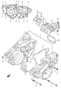 RM250 Картер двигателя