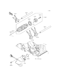 ZG1400 Валы и вилки переключения передач