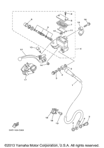 YZ125S1 Главный тормозной цилиндр
