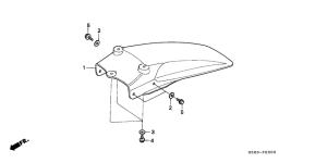 CR80R Заднее крыло