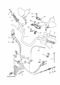 YP250 ステアリングハンドル & ケーブル