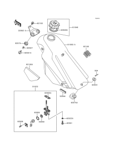 KDX125 Топливный бак