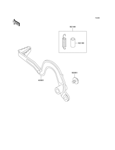 KDX125 Педаль тормоза