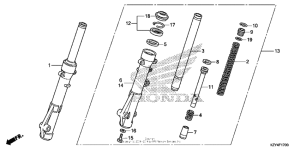 PCX150 Передняя вилка