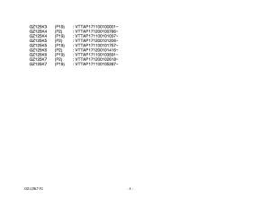 GZ125 Catalog preface