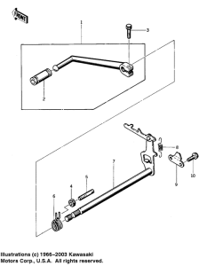 KZ400 Переключатель передач