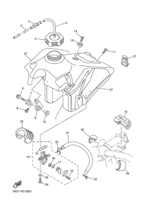 YZ250F Топливный бак
