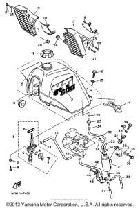 XT600TC (CA ED.) Топливный бак