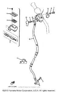XS400K Главный тормозной цилиндр