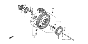 ST1100 Rear wheel complete assy