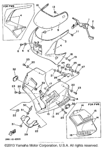 YSR50U Передний обтекатель