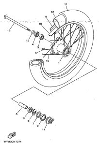 XVS650 Переднее колесо