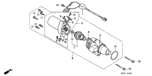 NSR125R Стартерный мотор