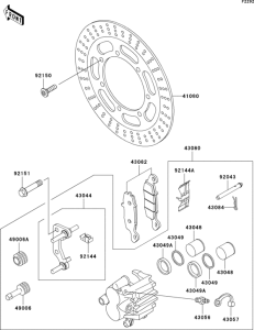 VN800 Передний тормоз
