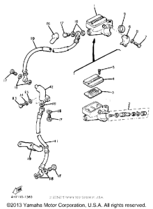 XJ650J Главный тормозной цилиндр